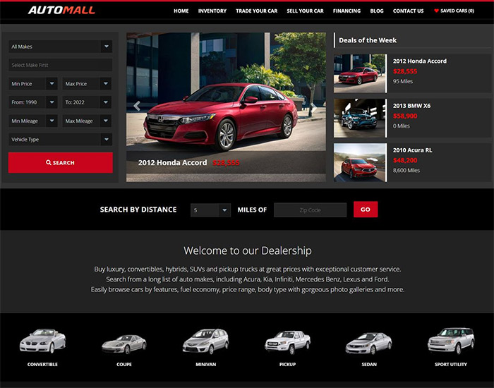 طراحی سایت با قالب مشکی