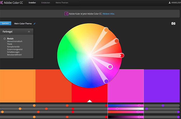 انتخاب رنگ برای طراحی وب سایت