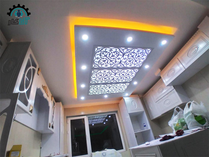 اجرای کناف و سقف کاذب در آشپزخانه