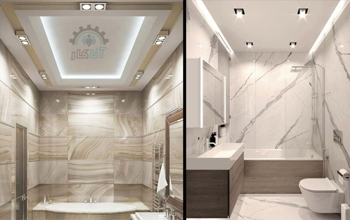 اجرای کناف در سرویس بهداشتی