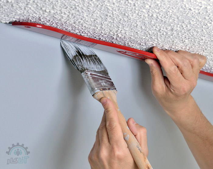 نقاشی ساختمان با قلم مو